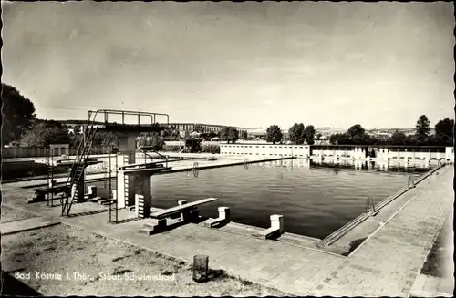 Ak Bad Köstritz in Thüringen, städt. Schwimmbad