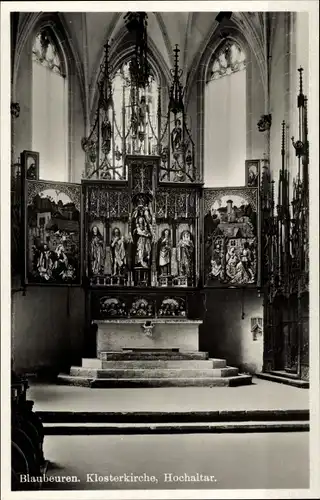 Ak Blaubeuren in Württemberg, Klosterkirche, Hochaltar