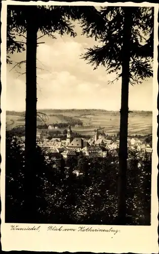 Ak Wunsiedel Oberfranken, Blick vom Katharinenberg