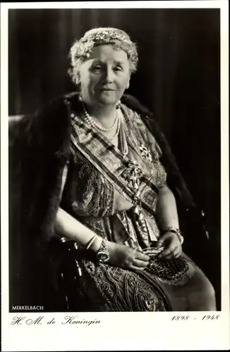 Ak Königin Wilhelmina der Niederlande, 1898 - 1948, Portrait