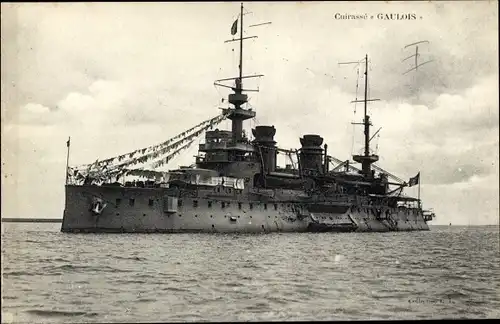 Ak Französisches Kriegsschiff, Cuirassé, Gaulois, Marine Militaire