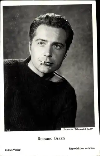 Ak Schauspieler Rossano Brazzi, Portrait