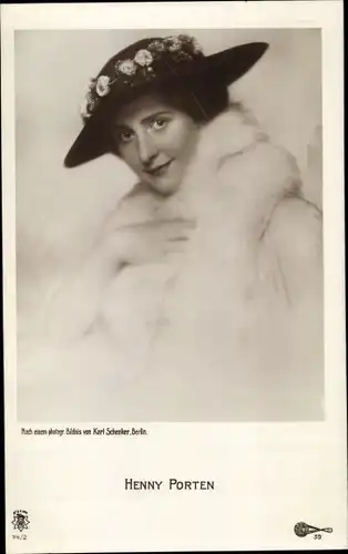 Ak Schauspielerin Henny Porten, Portrait, 74/2