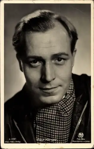 Ak Schauspieler Paul Klinger, Portrait