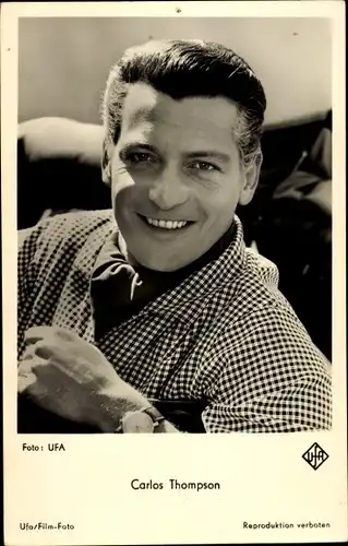 Ak Schauspieler Carlos Thompson, Portrait