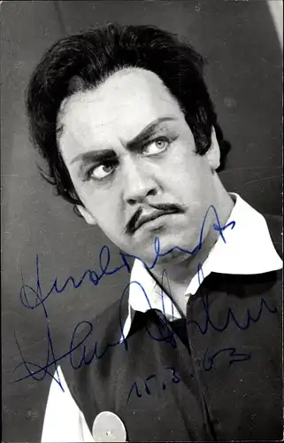 Ak Opernsänger Hans Helm, Autogramm 1963