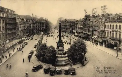 Ak Bruxelles Brüssel, Place de Brouckere vers le Boulevard Anspach