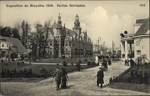 Ak Bruxelles Brüssel, Pavillon Néerlandais, Weltausstellung 1910