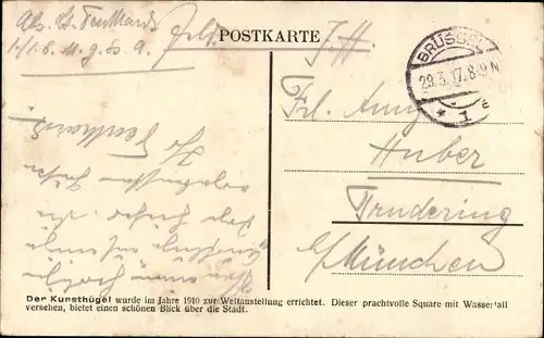 Ak Bruxelles Brüssel, Mont des Arts