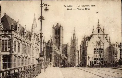 Ak Gand Gent Ostflandern, Nieuwe Brug