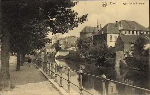 Ak Gand Gent Ostflandern, Quai de la Biloque