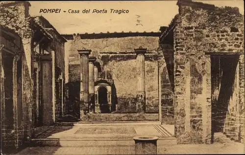 Ak Pompei Campania, Casa del Poeta Tragico