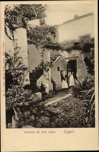 Ak Capri Neapel Campania, Interno di una casa