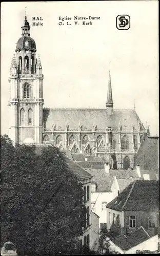 Ak Hal Flämisch Brabant Flandern, Église Notre Dame