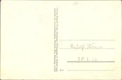 Ak Abfahrt Amerikadampfer Albert Ballin, HAPAG, Dampfschiff