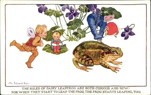 Künstler Ak Sowerby, M., The Rules of Fairy Leapfrog are both curious and new