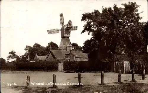 Foto Ak Wimbledon London England, Wimbledon Common, Windmill
