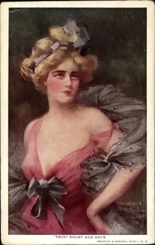 Künstler Ak Boileau, Philip, Twixt Doubt and Hope, Frauenportrait