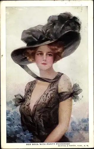 Künstler Ak Boileau, Philip, Her Soul with Purity Possessed, Frauenportrait