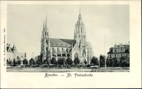 Ak Ludwigsvorstadt Isarvorstadt München, St. Pauluskirche