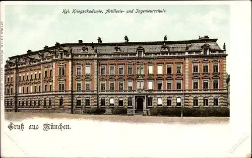 Ak München Bayern, Kgl. Kriegsakademie, Artillerie und Ingenieurschule