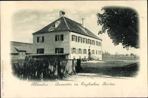 Ak München Bayern, Restaurant Aumeister im Englischen Garten