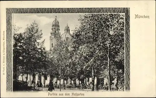 Ak München Bayern, Partie aus dem Hofgarten