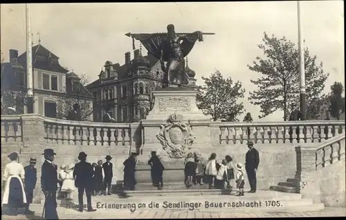 Ak München Bayern, Denkmal zur Erinnerung an die Sendlinger Bauernschlacht 1705