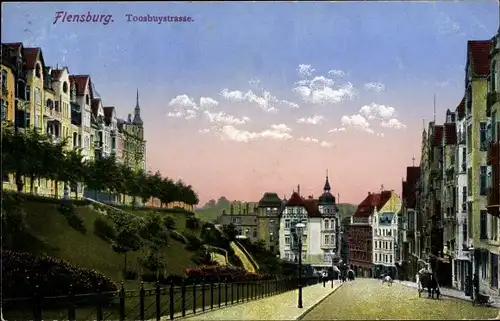 Ak Flensburg in Schleswig Holstein, Blick in die Toosbuystraße