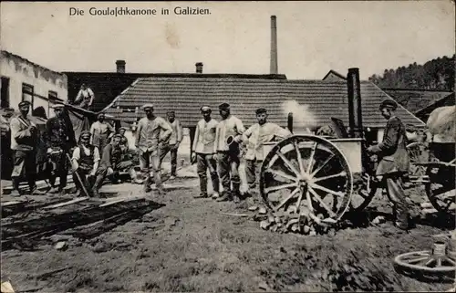 Ak Galizien Ukraine, Deutsche Soldaten an der Gulaschkanone, I WK