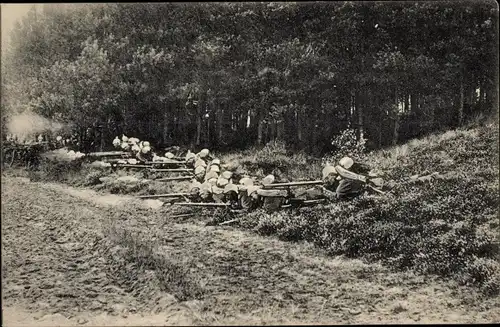 Ak Das Deutsche Heer, Angreifende Infanterie am Waldesrand, I. WK