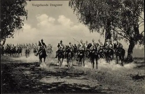 Ak Das Deutsche Heer, Vorgehende Dragoner, Soldaten, Reiter, I WK