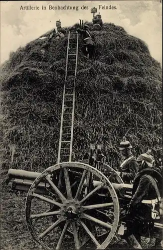 Ak Das Deutsche Heer, Artillerie in Beobachtung des Feindes, Geschütz, I WK