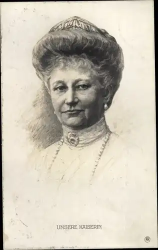 Künstler Ak Kaiserin Auguste Viktoria, Portrait