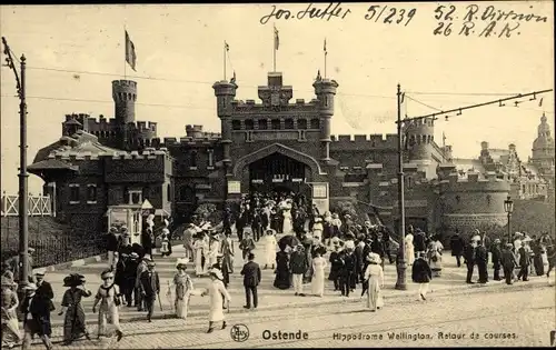 Ak Ostende Westflandern, Hippodrome Wellington, Retour de Courses