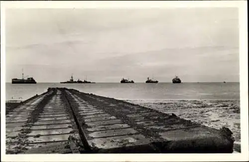 Ak Courseulles sur Mer Calvados, Circuit des Plages de Débarquement 814, Graye, Juno Beach