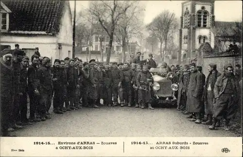 Ak Ochy aux Bois Auchy au Bois Pas de Calais, Zouaves, 1914-15