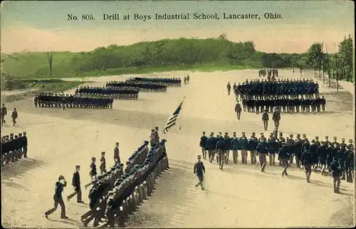 Ak Lancaster Ohio USA, Drill at Boys Industrial School