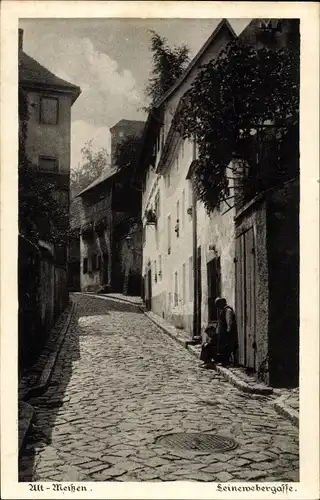 Ak Meißen an der Elbe, Alt-Meißen, Leinewebergasse