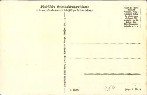 Ak Meißen an der Elbe, Alt-Meißen, Leinewebergasse