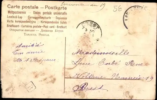 Ak Tauben und Vergissmeinnicht, Souvenir