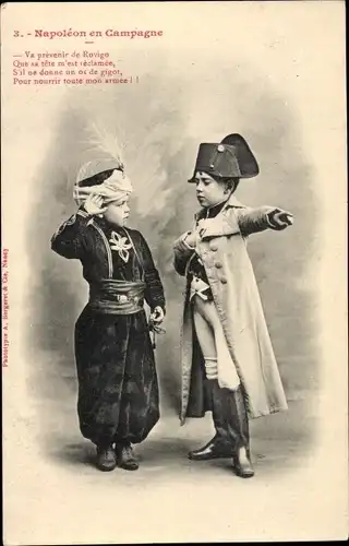 Ak Napoleon, Kinder in Uniform