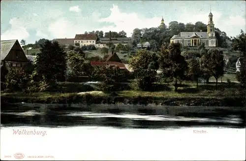 Ak Wolkenburg Limbach Oberfrohna Sachsen, Kirche