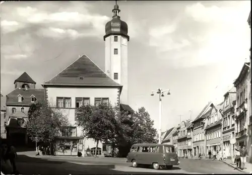 Ak Weida in Thüringen, Markt mit Rathaus