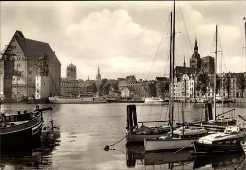 Ak Stralsund in Vorpommern, Hafen