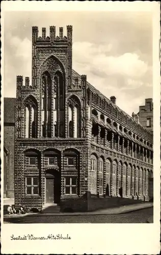 Ak Hansestadt Wismar, Alte Schule
