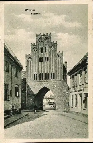 Ak Wismar in Mecklenburg, Wassertor