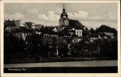 Ak Ronneburg in Thüringen, Teilansicht, Kirche