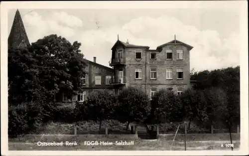 Ak Ostseebad Rerik, FDGB Heim Salzhaff, Außenansicht