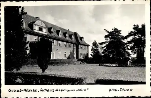 Ak Ostseebad Graal Müritz, Richard Assmann Sanatorium, Außenansicht vom Garten